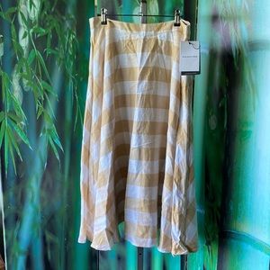 Who what wear checkered linen skirt